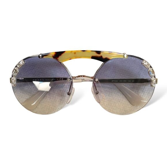 PRADA SPR 52U 23C-5R0 Light Havana Sunglasses - Picture 8 of 12